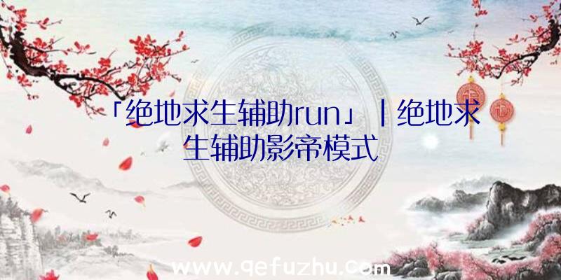 「绝地求生辅助run」|绝地求生辅助影帝模式